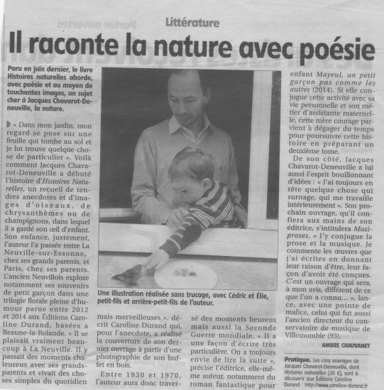 Histoires naturelles de Jacques Chavarot-Deneuville