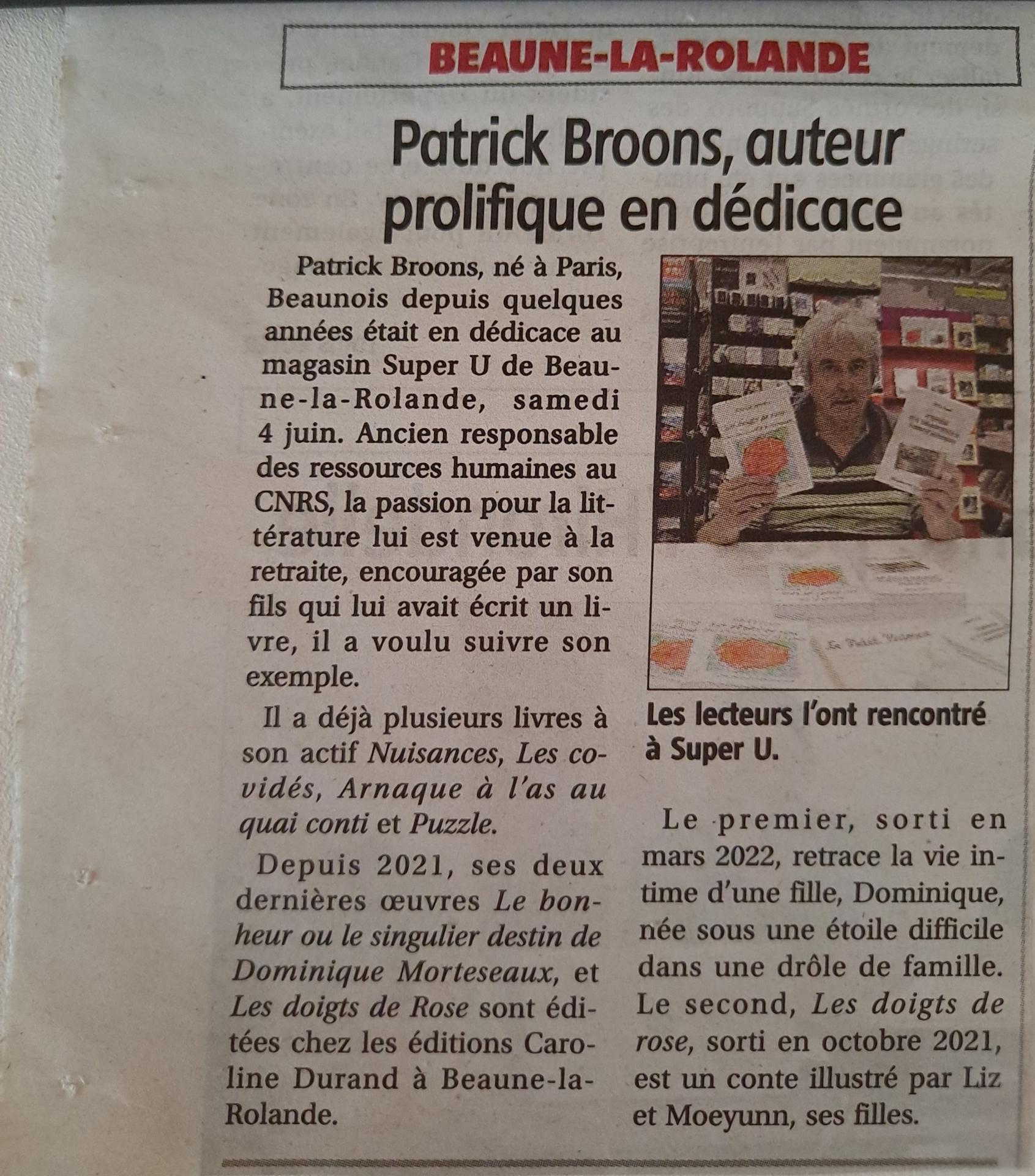 Patrick broons en dedicace le 4 juin 2022 1